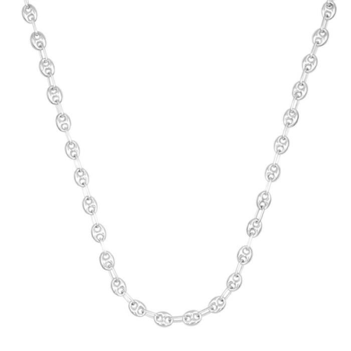 Collier Chaine Homme Argent 925 Maille Grain De Cafe 50cm Argent Achat Vente Sautoir Et Collier Collier Chaine Homme Arge Soldes