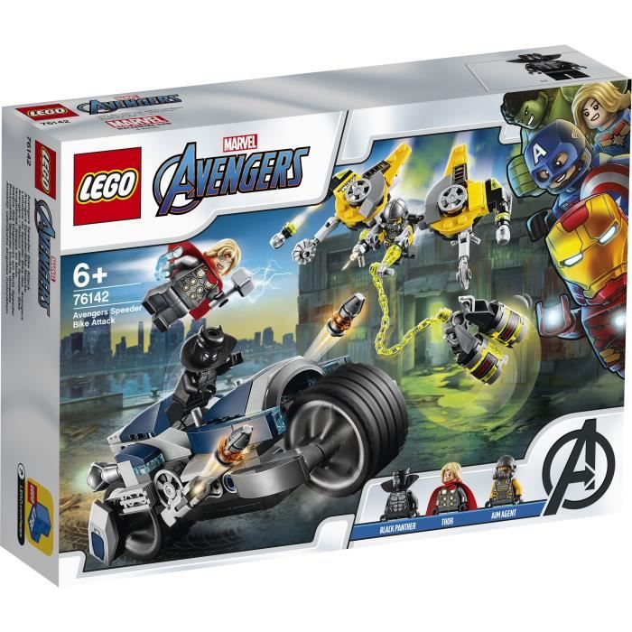 LEGO® Marvel Super Heroes™ 76142 - L'attaque du Speeder Bike des Avengers -  Cdiscount Jeux - Jouets