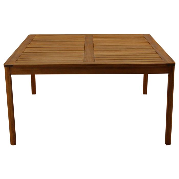 table de jardin - miliboo - akis - bois massif - carré - naturel