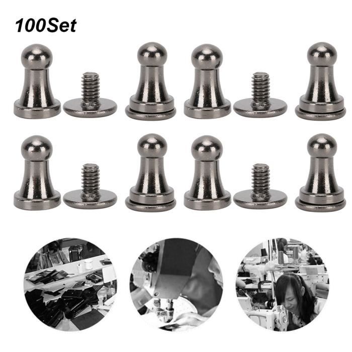Rivet à Douille En Laiton Ancien - Tête Ronde, Diamètre 7 Mm, Neuf Pour Bricolage