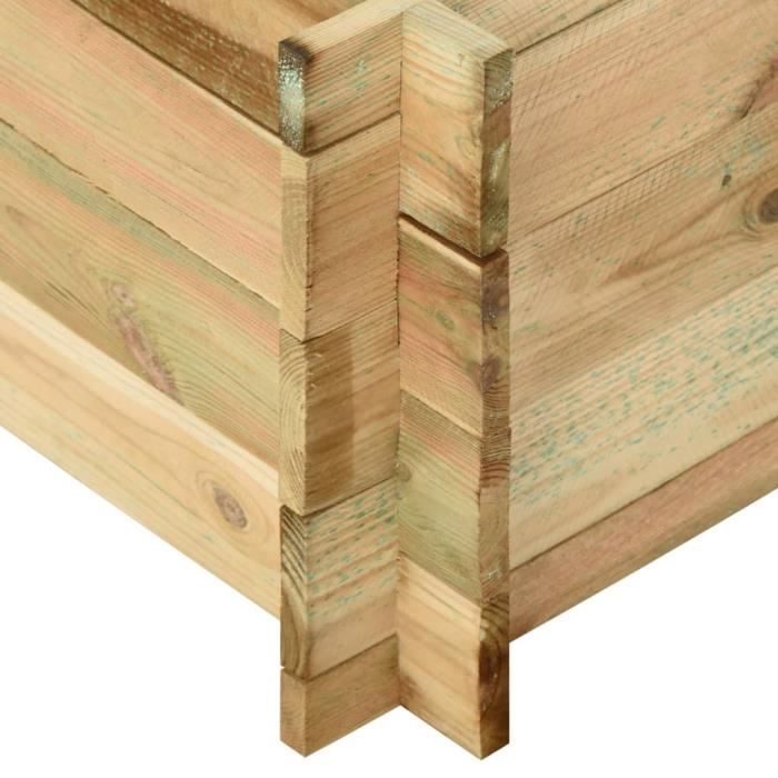 Jardinière pour légumes Bois de pin imprégné 120x120x40 cm Mothinessto ...