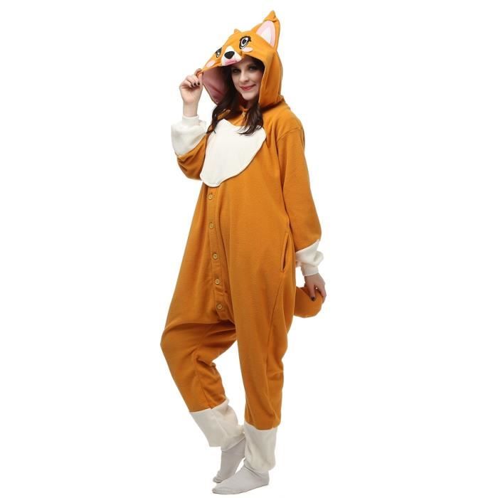 Pajamas Enfant Fille Garcon Anime Cosplay Chien Kigurumi Automne Hiver Pour Adolescente Flanelle Pour Adultes Robe Halloween Marron Achat Vente Pyjama Cdiscount