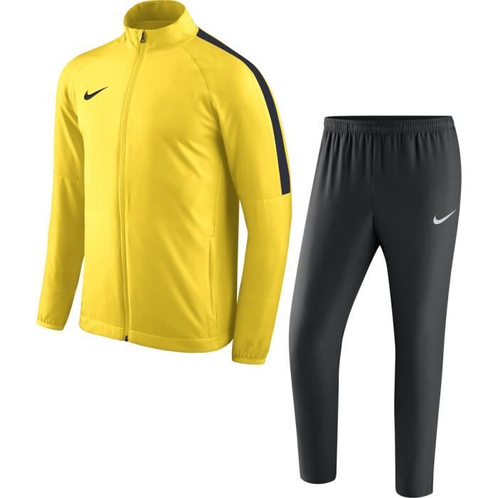 Survêtement Nike Academy 18 Woven JAUNE/NOIR - Achat / Vente 