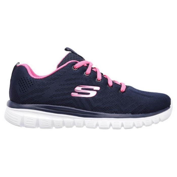 Skechers Chaussures multisport SKECHERS - GRACEFUL-GET CONNECTED NAVY MESH / PINK TRIM