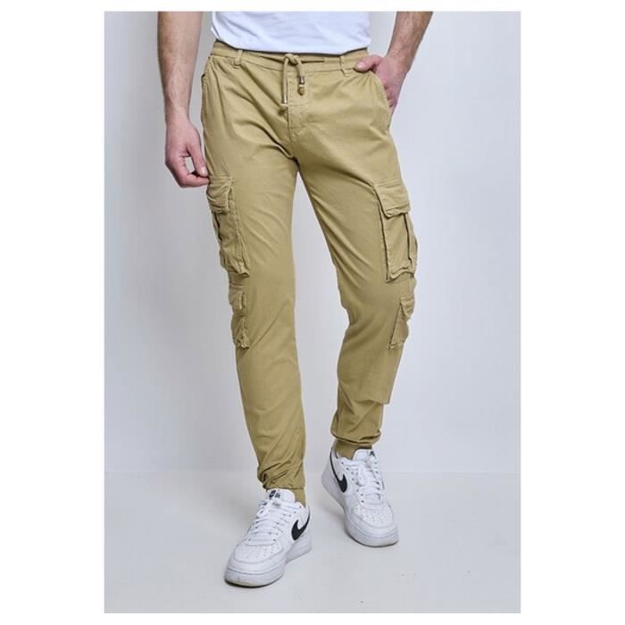 Pantalon Cargo Beige Homme