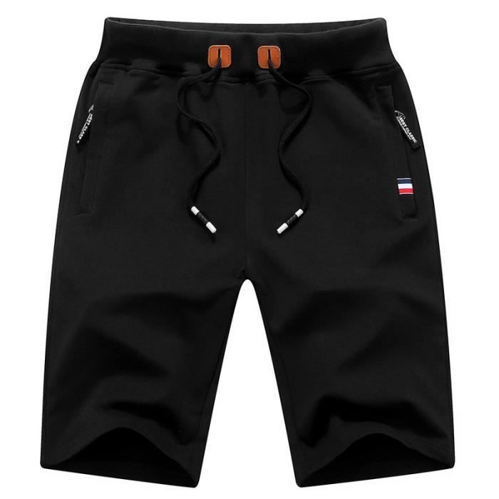 Short de sport pour homme XXXL en coton Noir Multisport Non respirant