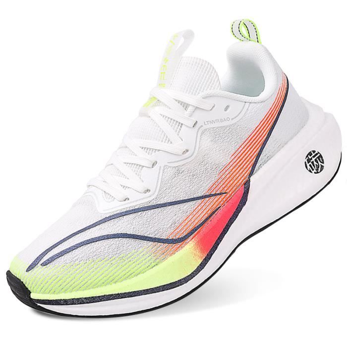 Baskets homme femme chaussures de course confortables respirantes et reflechissantes couleur