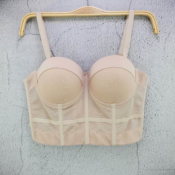 Corset Bustier En Maille Transparente – Noir – Taille Unique – Désossé – Neuf