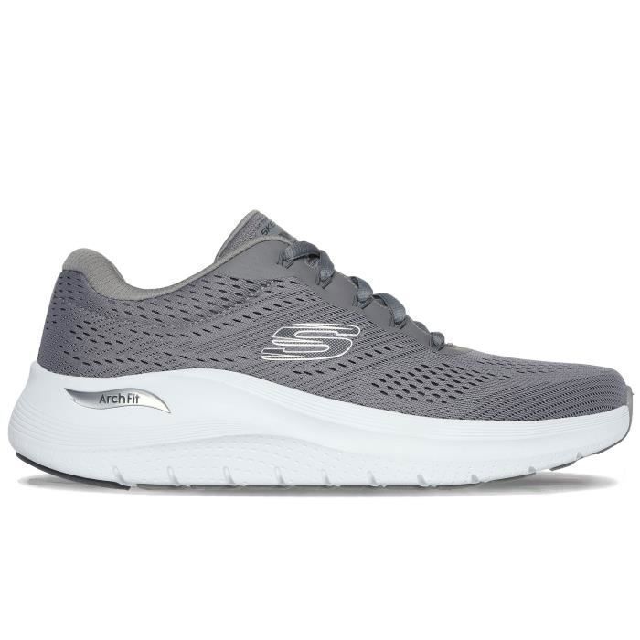 Skechers Chaussures Skechers Arch Fit 2.0 Homme Gris - Lacets - Plat - Textile