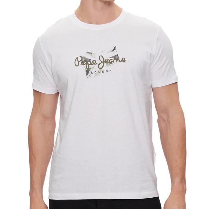 T-shirt Blanc Homme Pepe jeans Count
