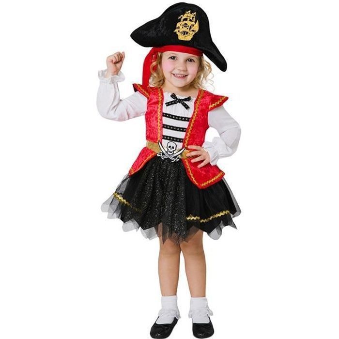 Costume De Pirate Pour Bébé Garçon 7-12 Mois - Chapeau, Chemise Rouge, Pantalon Noir, Ceinture - Idéal Carnaval, Photos - 14