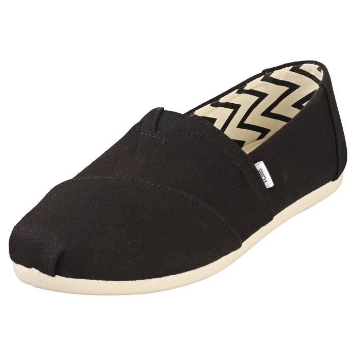 TOMS Chaussures Toms ALPARGATA RECYCLED 10017732 - Femme - Noir - Textile - Glisser - Caoutchouc