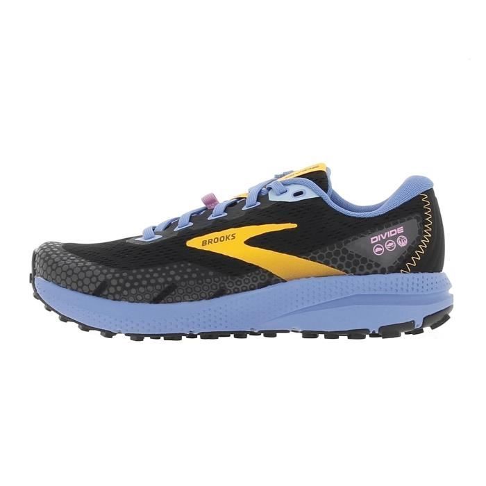 Chaussures running trail Divide 3 Brooks Noir Mixte Trail Regulier Adulte