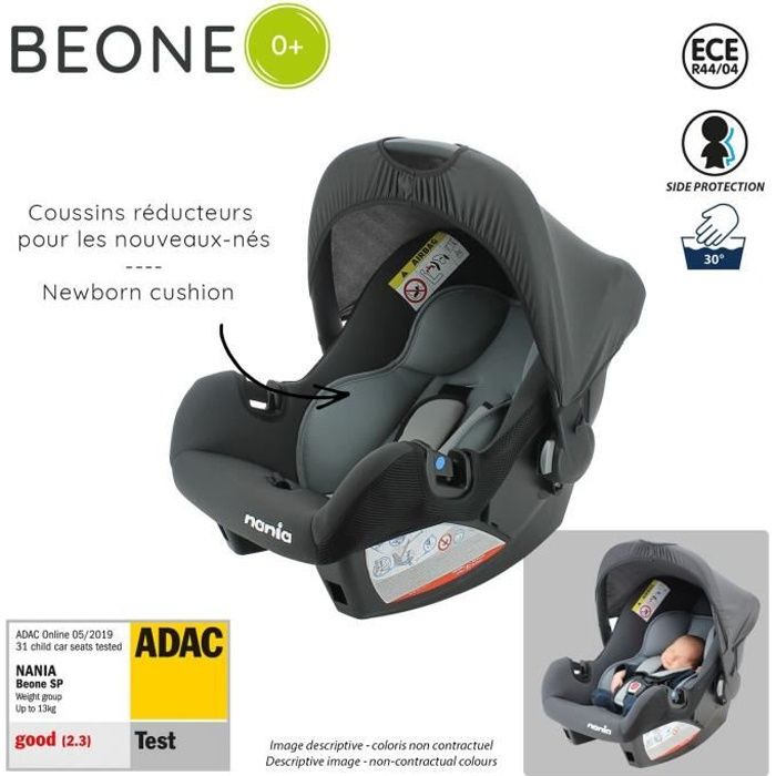 Nania Siège auto BEONE groupe 0+ (0-13kg) Linea gris - Achat