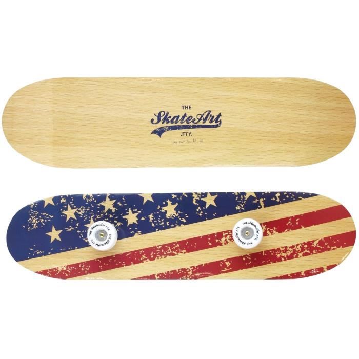 Porte Manteau Forme Tendance Skate Board Double Face USA Drapeau