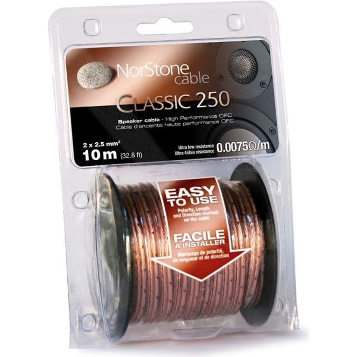 NORSTONE CL250 Câble enceintes Hifi 10 m
