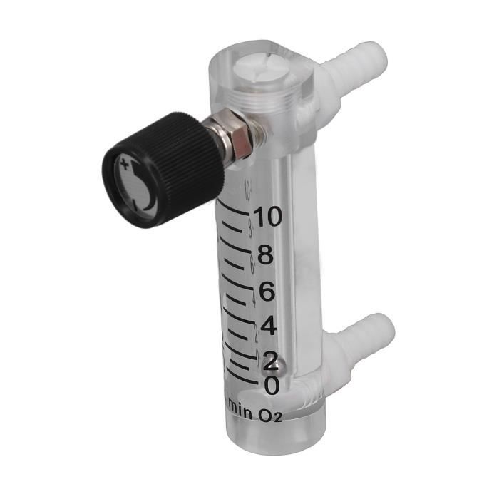 Débitmètre De Gaz LZQ-7 1-10 LPM Avec Vanne - Pour Mesure D'air, Oxygène, Gaz Naturel | Précision 5%, Raccord 8mm