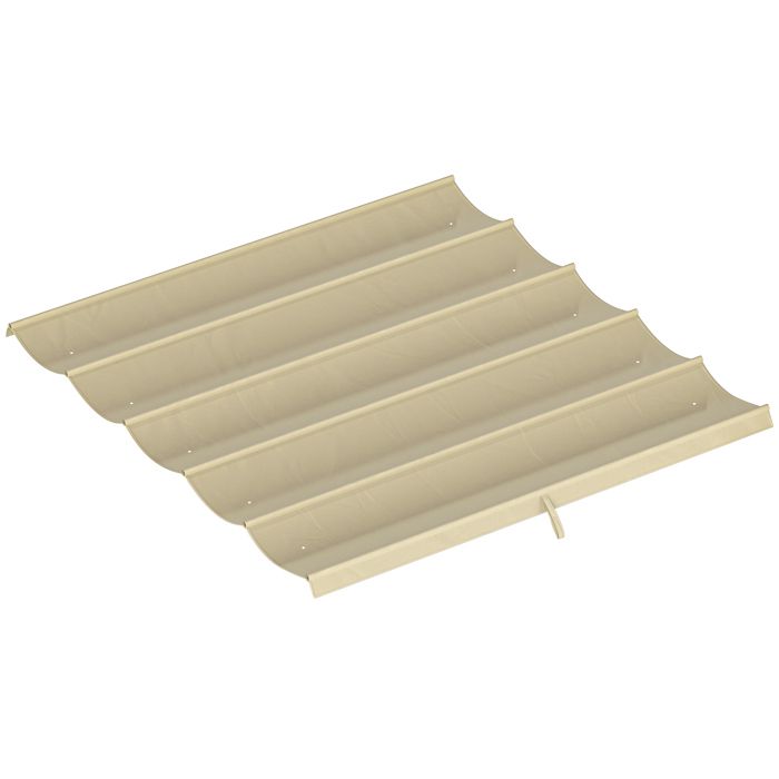 Toile de toit pour pergola - Outsunny - pour tonnelle rétractable uniquement protection solaire - polyester - 250x255cm - beige