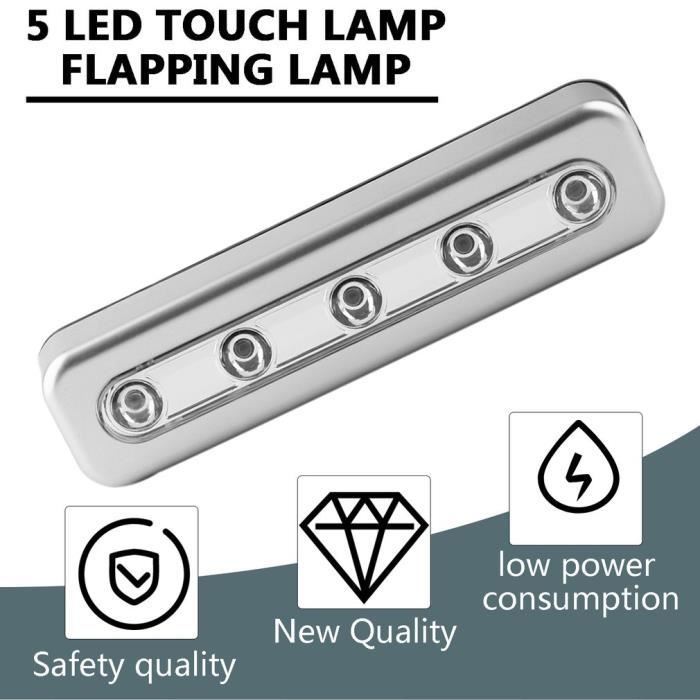 Veilleuse Led Eclairage Armoire Placard Vitrine Reglette Led Auto Adhesif Alimentation Par Piles a Non Fournies Argent Cdiscount Puericulture Eveil Bebe