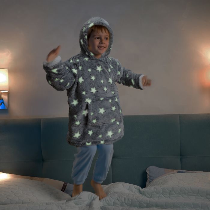 Plaid Sweat Enfant Phosphorescent 6-9ans Gris Plaid Sweat Enfant Phosphorescent 6-9ans Gris