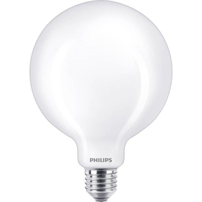 LED E27 Philips Philips Lighting 66514200 EEC A++ (A++ - E) en forme de globe 10.5 W = 100 W blanc chaud (Ø x L) 12.5 cm