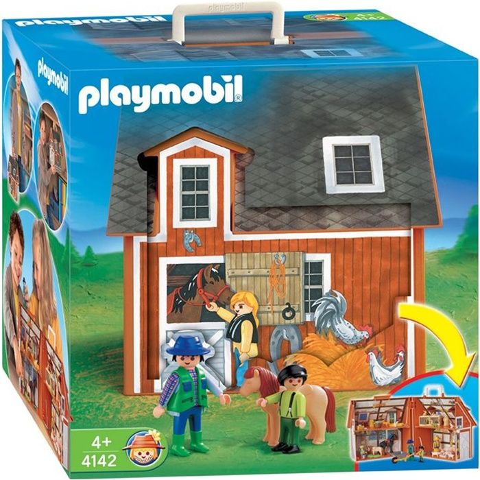 PLAYMOBIL Ferme transportable 4142 4 personnages 19