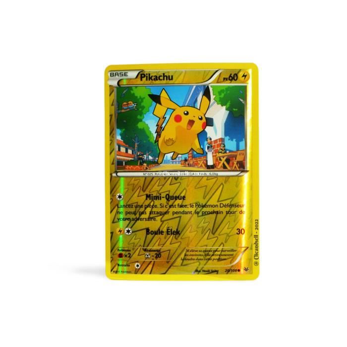 Carte Pokémon Pikachu 60 PV - Reverse 20-108 XY06 - Ciel Rugissant