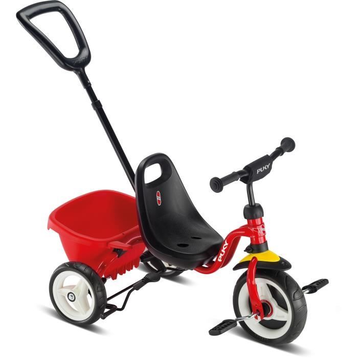 tricycle - puky - ceety rouge - benne basculante - guidon verrouillable - roue libre