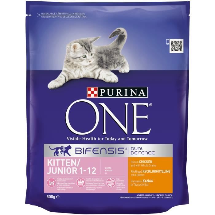 Purina One Chaton Junior Complet Croquettes Pour Chat Avec Riche En Poulet Et Qui 800g 1xjfzz Cdiscount