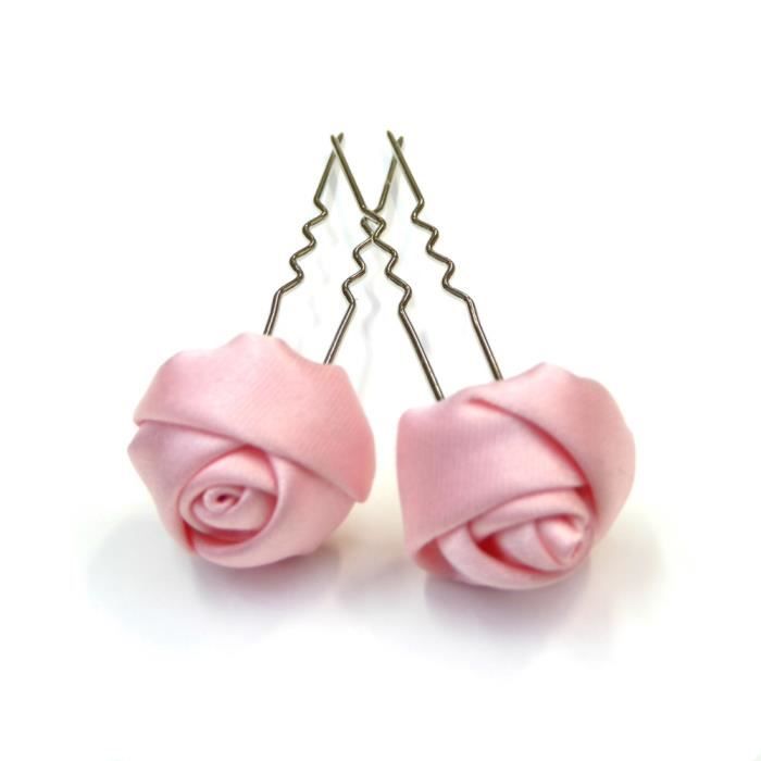 rose cheveux mariage