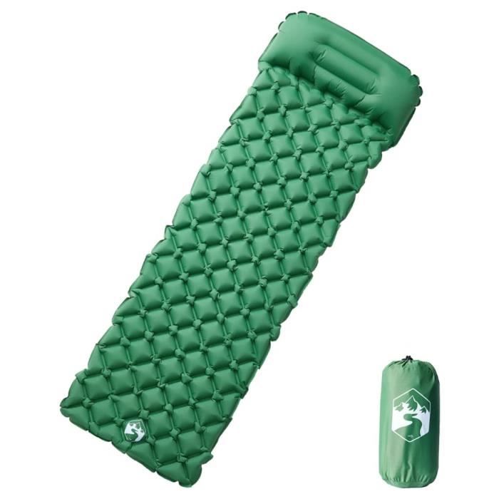 CNMTCCO – Matelas Gonflable Pour Piscine 160x80 Cm – Appui-tête Intégré – Vert Dégradé – Capacité 200 Kg – Idéal été Plage Lac