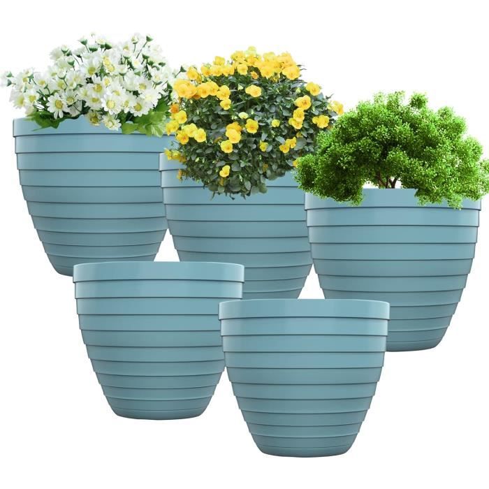 ActivoTex Lot De 5 Petits Pots Décoratifs Pour Cactus De 15