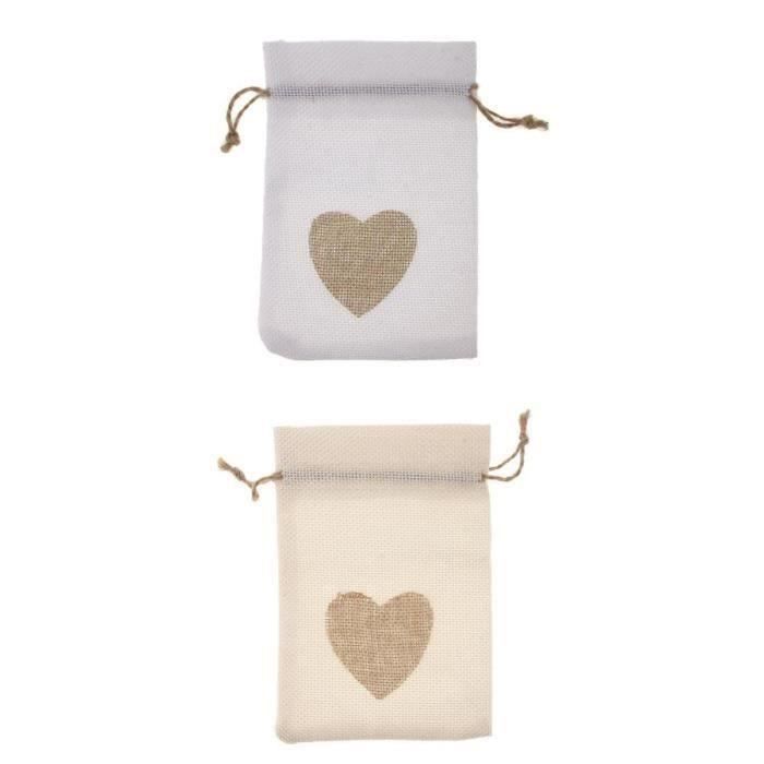 Sacs cadeaux en toile de Jute avec cordon de serrage, 10/20 pièces, pour fête de noël, petit paquet en tissu, pochettes de mariage 10x14cm/15x20/20x30cm