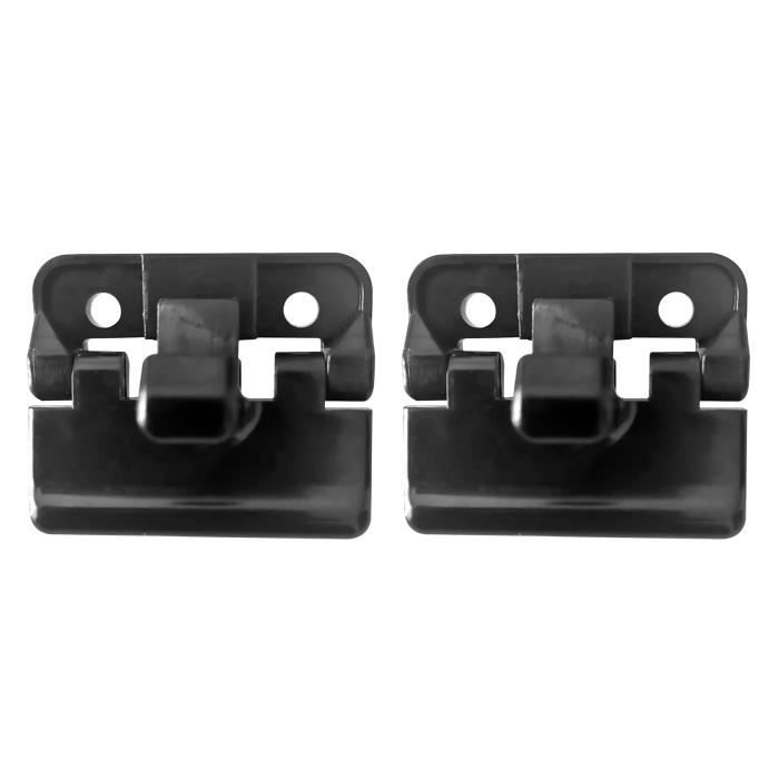 Lot De 2 Clips De Loquet Pour Accoudoir Console Centrale Audi A3 8P (2003-2012) - Réf. 8P0864245P - Dimensions 70x19,2 Mm - Plastique Noir