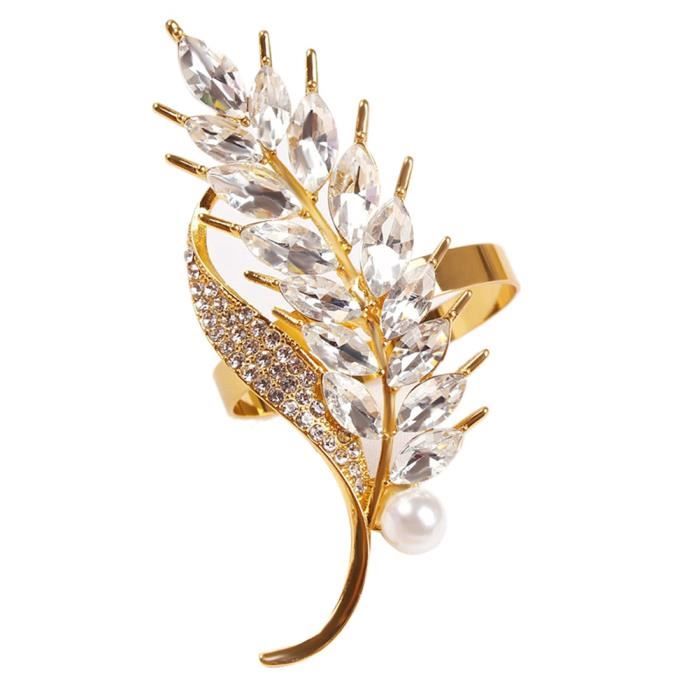 Ronds De Serviette En Perles - Porte-serviettes Décoratif Or/argenté, Pour Mariage, Noël, Dîner élégant, Décoration De Table