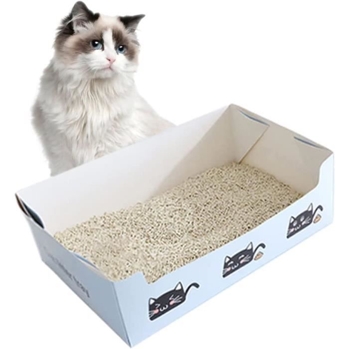 Bac à litière jetable pour chats, dense et robuste, pour une utilisation comme bac à litière