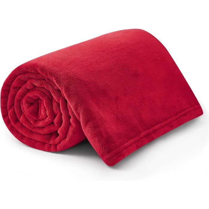 Plaid Canapé Blanc 150x200 Cm - Jeté De Canapé Doux En Polaire Microfibre - NEUF