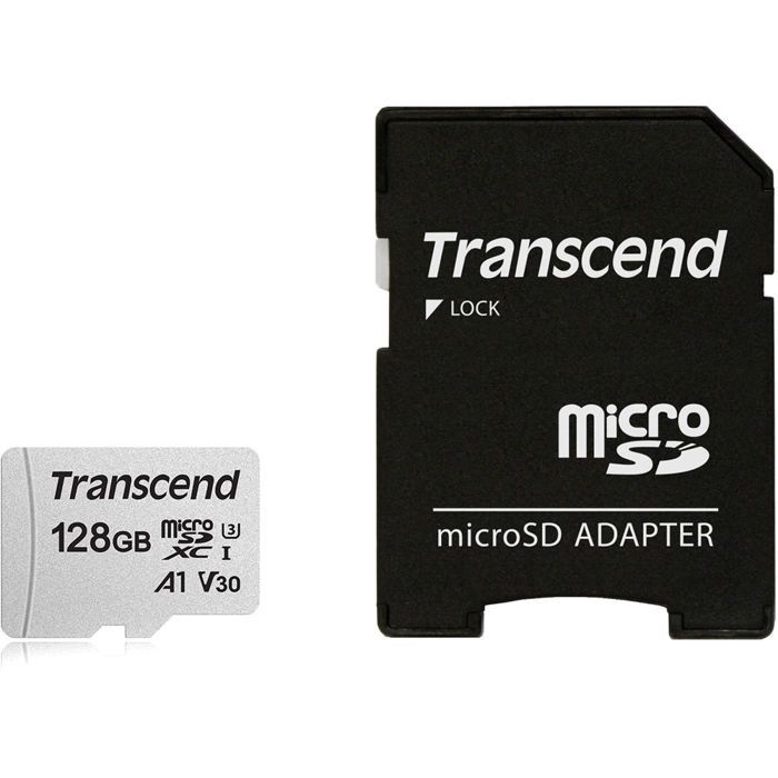 Carte mémoire flash Transcend 300S 128GB UHS-I U3A1 microSD