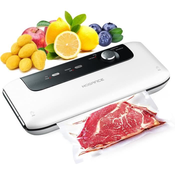 Machine De Mise Sous Vide Mesliese 140W – Double Scellage, 95 KPa, Coupeur Intégré Et Rouleaux Inclus