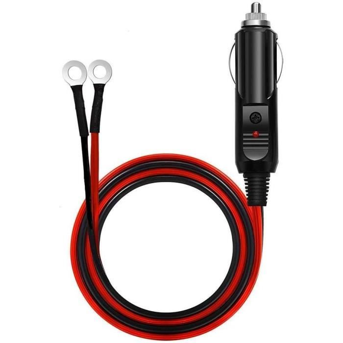 Câble De Charge XT90 Vers Allume-Cigare Voiture 14AWG - 12V, Fusible 10A, Léger & Robuste Pour Station Solaire, Batterie RC