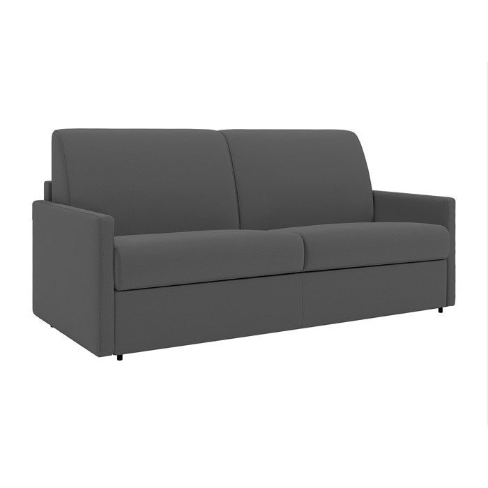Canapé 4 places convertible express en tissu CALIFE - Gris - Couchage 160 cm