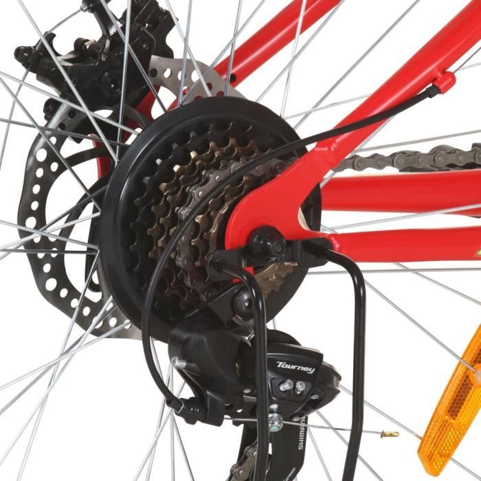 (3067223) Vélo de montagne 21 vitesses Roues de 26 pouces 42 cm Rouge YIN