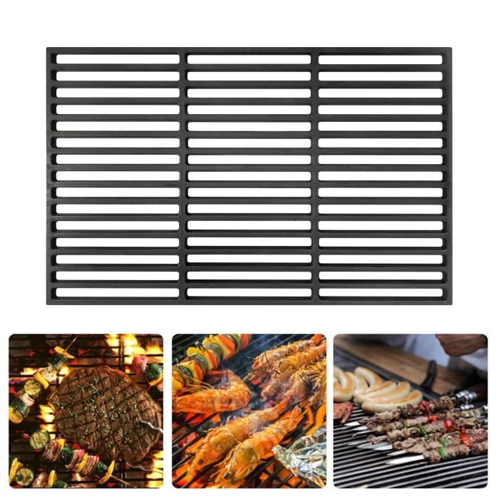 Ensemble de grilles de cuisson en fonte pour barbecue anti-adhésif