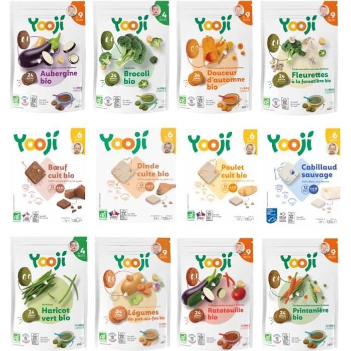 Panier Diversification 9 Mois Yooji Puree En Ecrase De Legumes Bio Viande Bio Francaise Et Poisson Msc 1 Mois De Repas Achat Vente Legumes Cuisines Panier Diversification 9