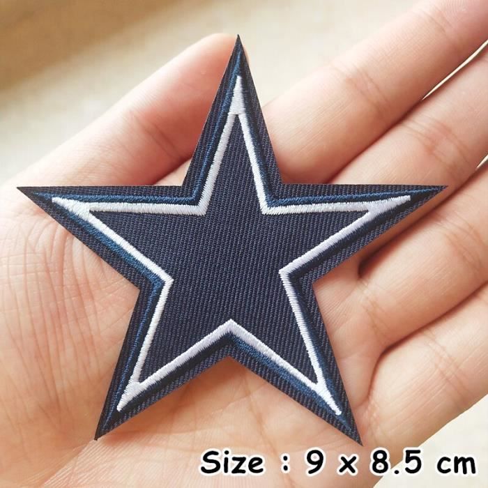 Lot De 10 Patchs étoiles Rouges, Blancs, Bleus – Brodés Fer à Repasser – Idéal Custom Vêtements, Sacs