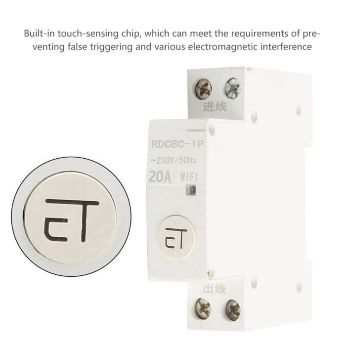 Disjoncteur Intelligent WiFi 63A 12-80V DC - Contrôle à Distance, Compatible Alexa & Google Assistant - 1