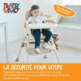 Chaise haute Bébé 2 en 1 réglable pour Enfant avec Tablette Amovible - Oscar Beige-1
