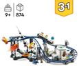 LEGO® Creator 31142 Les Montagnes Russes de l’Espace, Jouet avec Fusée Spatiale, Planètes et Briques-1