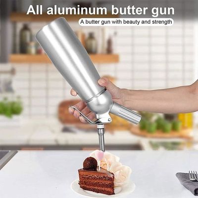 Siphon à Chantilly Amazy En Inox - 500 Ml Avec 3 Buses Inox Et 2 Brosses - Machine Professionnelle Pour Crème, Mousses Et Décorations