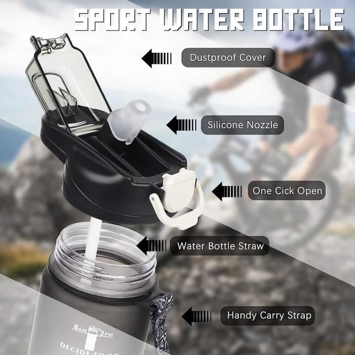 Gourde Dopper Steel 800ml - Inox 18/8, Sans BPA, Réutilisable - Pour Sport Et Bureau